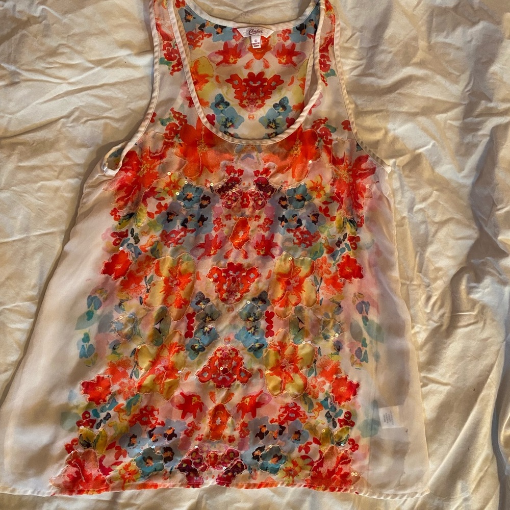 Candie’s tank top sheer
